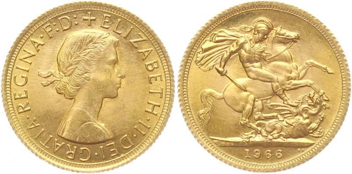 1 £ Sovereign Elisabeth / Haarband