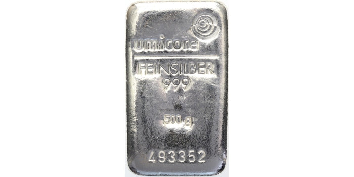 500 g Feinsilberbarren