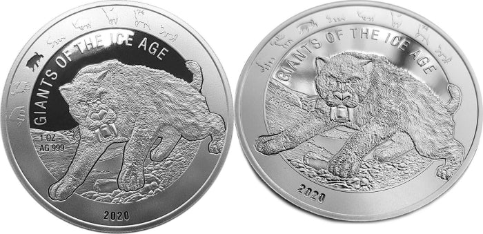 10x 1 Oz Säbelzahnkatze 2020 - AKTION