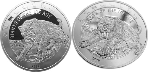 10x 1 Oz Säbelzahnkatze 2020 - AKTION