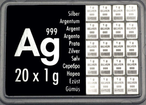 20 g Feinsilber Tafelbarren (20x1g)