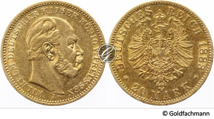 20 Mark Wilhelm I. Preußen div. - Anlage