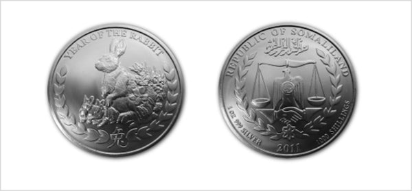 1 Oz Somali Hase 2011 (Silber) AKTION - diff.